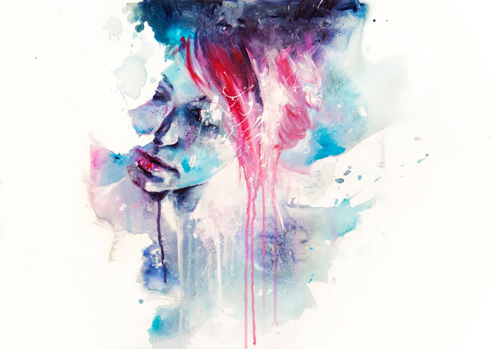 Biography of Agnes Cecile - watercolor