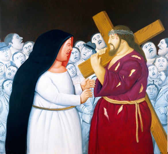 The Sacred Way, by Fernando Botero - Jesus and Mary