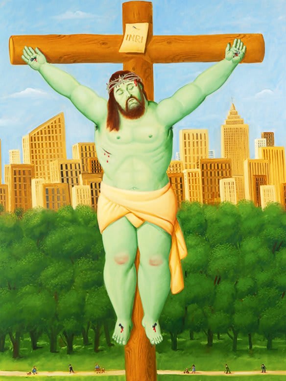 The Sacred Way, by Fernando Botero - cross