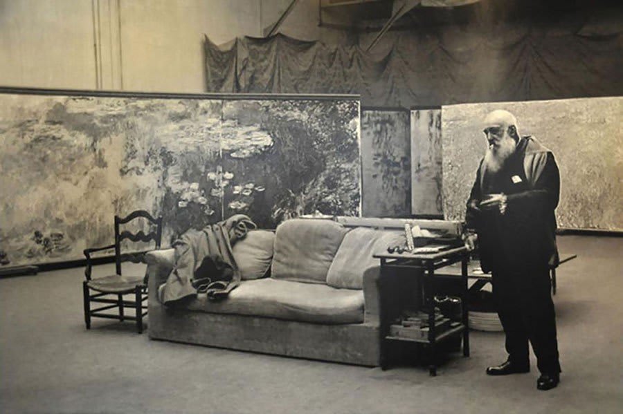 Monet en su tercer taller en Giverny