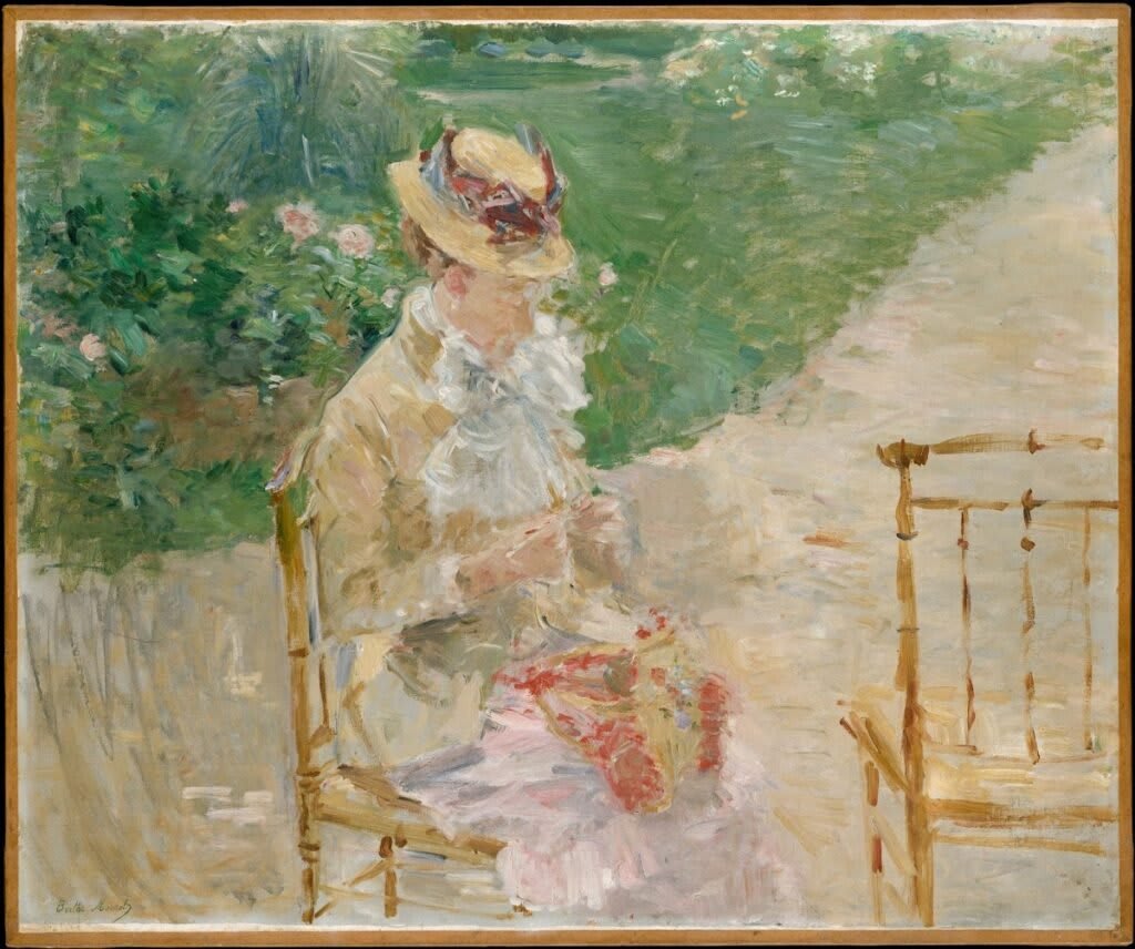 Berthe Morisot: Joven Tejiendo