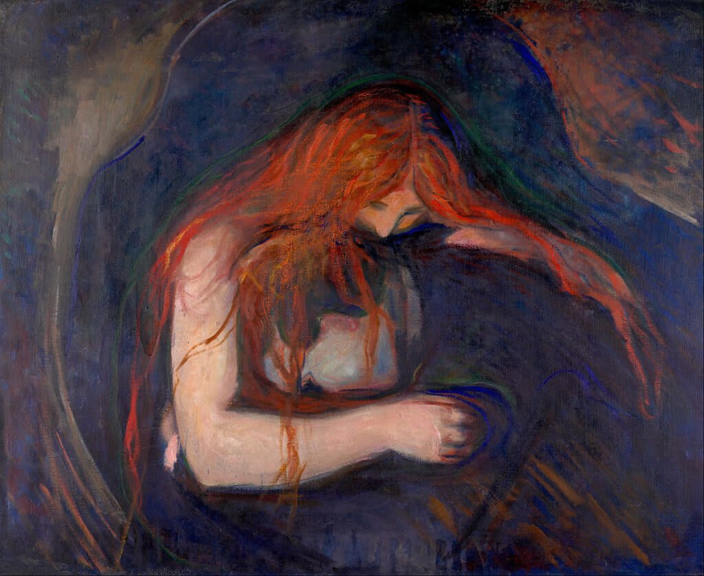 Amor e Dor. Edvard Munch. 1893-94 - Óleo sobre tela (91 x 109 cm) - Localização: Museu Munch, Oslo ( Noruega)