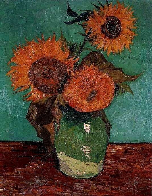 Jarrón con Tres Girasoles. 1888 - Colección particular