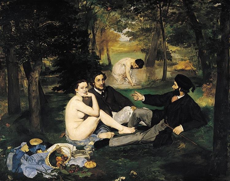 Luncheon on the Grass. 1863 – Oil on canvas (208 x 265.5 cm) – Location: Musée d'Orsay, Paris (France)