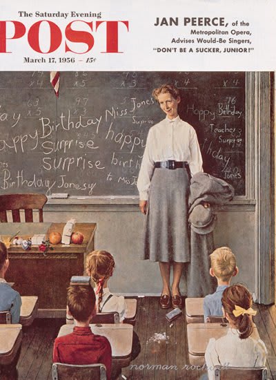 Portada de la revista 'The Saturday Evening Post' - Edición de Marzo de 1956, por Norman Rockwell