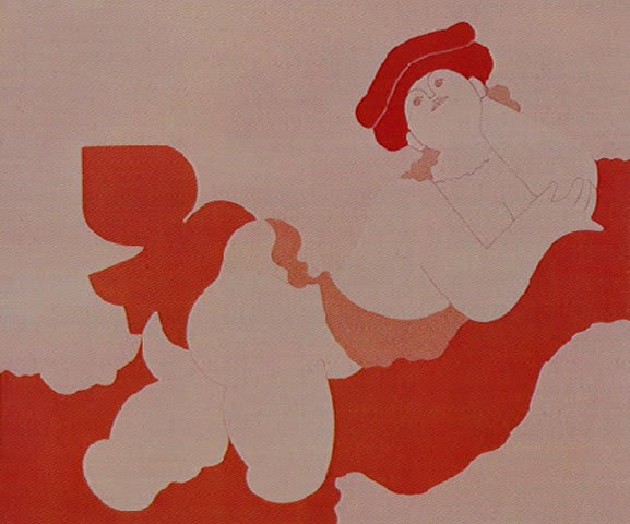 Pintura de Milton Dacosta, con formas armoniosas y una paleta de colores sobria