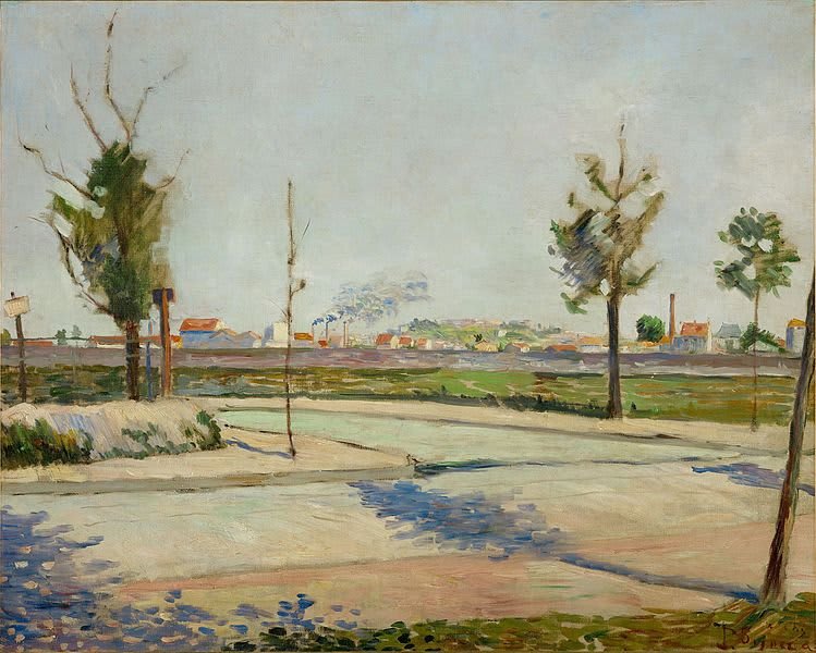 El Camino a Gennevilliers. Paul Signac. 1883 - Óleo sobre lienzo (73 x 91,5) - Ubicación: Museo de Orsay, París