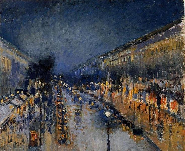 Camille Pissarro - Bulevar Montmartre de Noche