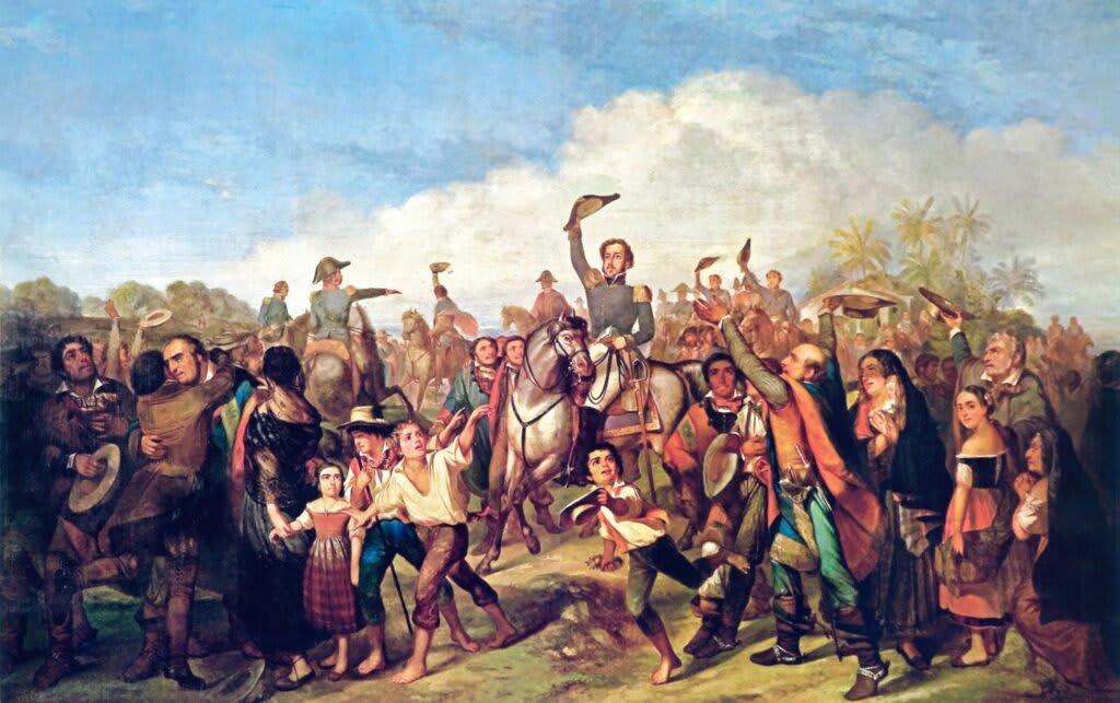 La Proclamación de la Independencia, de François-René Moreaux. Ubicada en el Museo Imperial de Petrópolis.