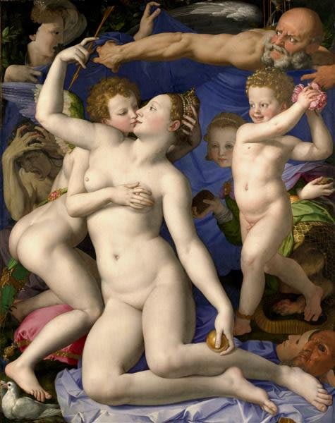 Una alegoría con Venus y Cupido de Agnolo Bronzino
