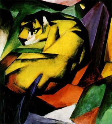 Pintura de un tigre, obra maestra de Franz Marc