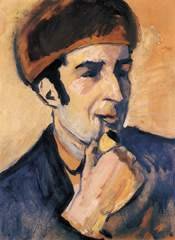 Retrato de Franz Marc por August Macke