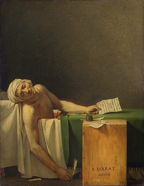La Muerte de Marat por Jacques-Louis David
