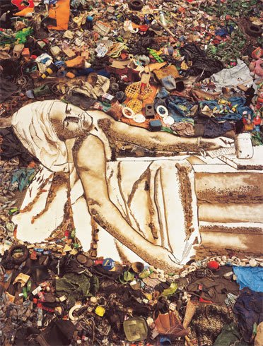 La Muerte de Marat, versión de Vik Muniz