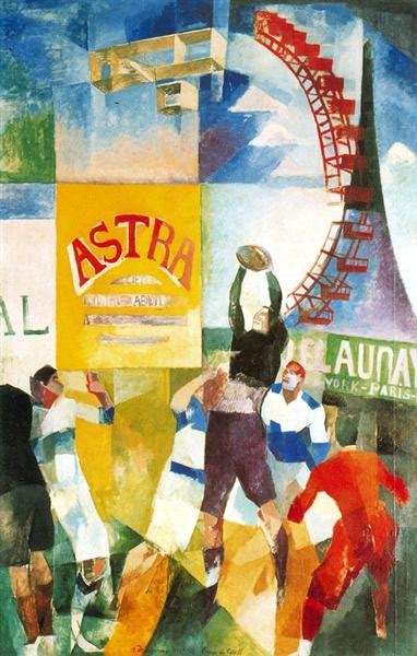 Pintura 'El Equipo de Cardiff' de Robert Delaunay