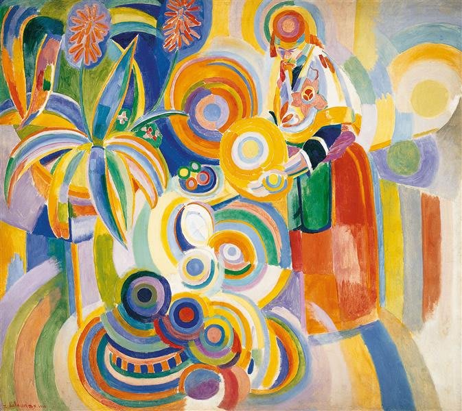 Pintura 'Mujer Portuguesa' de Robert Delaunay