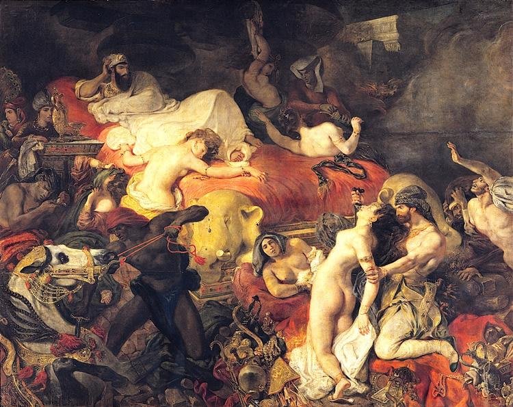 La Muerte de Sardanápalo de Eugène Delacroix
