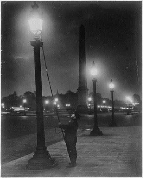 Lamplighter by Brassaï, 1933