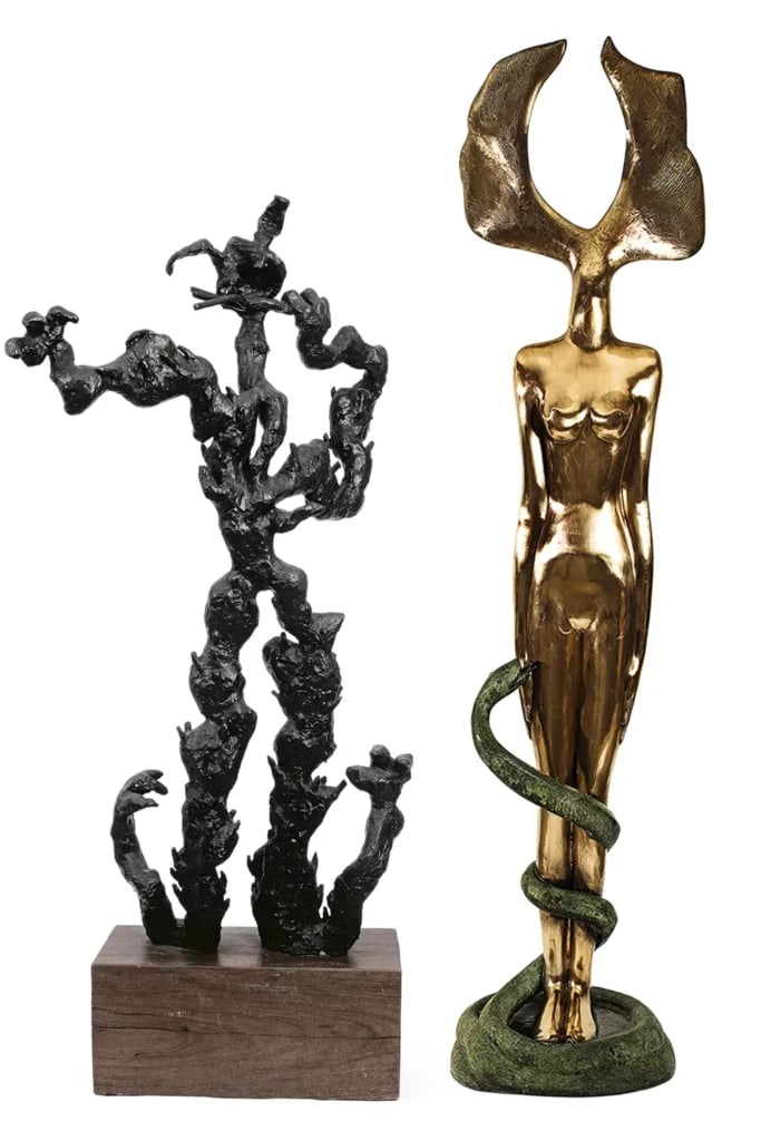 Uirapuru (izquierda), 1944 - However (derecha), 1947 - dos obras de Maria Martins inspiradas en leyendas amazónicas