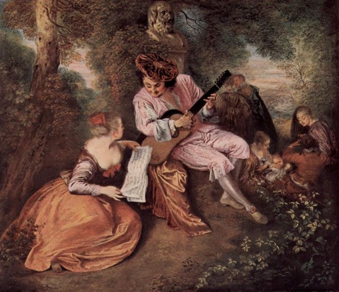 La Escala del Amor de Antoine Watteau