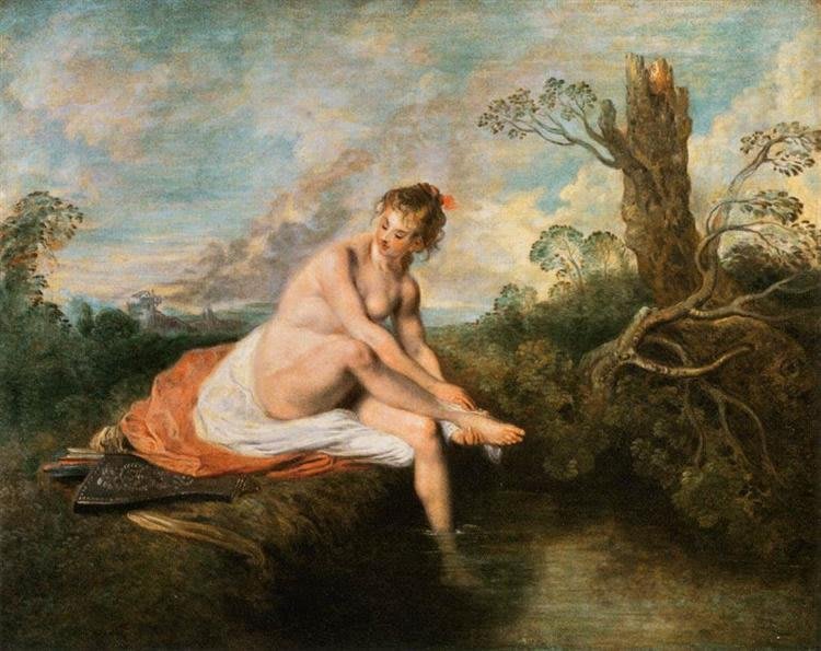 Diana en el Baño de Antoine Watteau