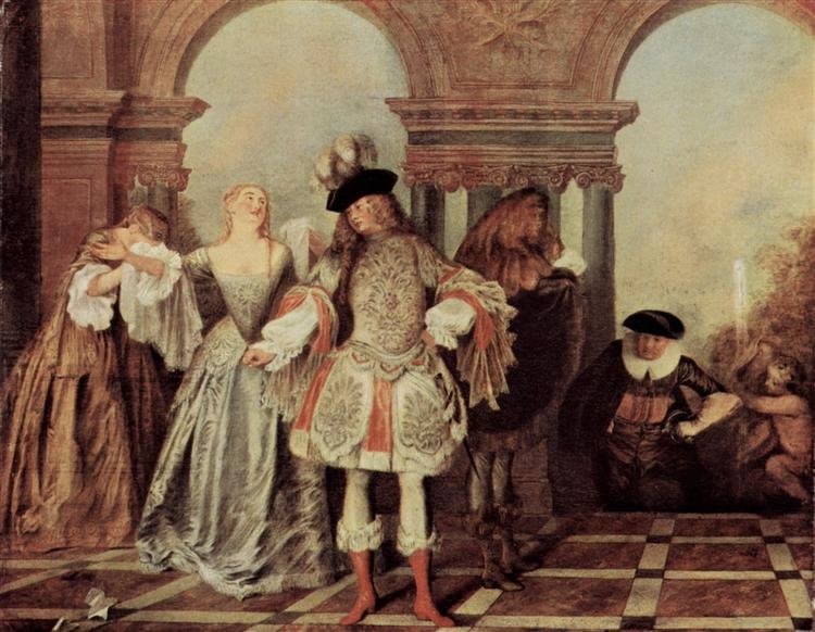 Los Comediantes Franceses de Antoine Watteau