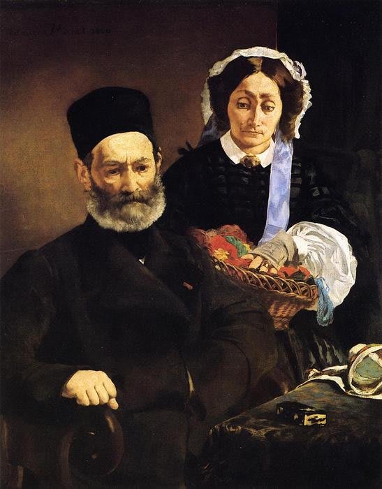 Retrato de Monsieur e Madame Auguste Manet. Édouard Manet. 1860