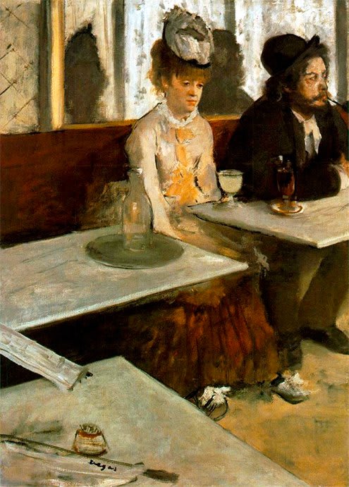 Absinto. Edgar Degas. 1876 - Localização: Museu d'Orsay, Paris