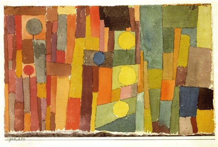 No Estilo de Kairouan. Paul Klee. 1914 (expressionismo abstrato)