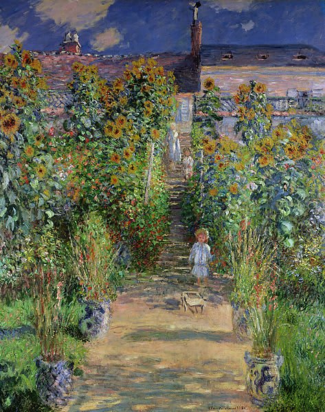 Jardim em Vétheuil - Claude Monet