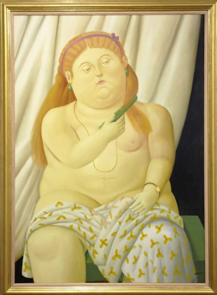 Fernando Botero - mulher se penteando