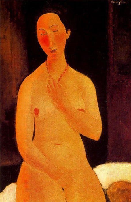 Amedeo Modigliani: Nu sentada com colar
