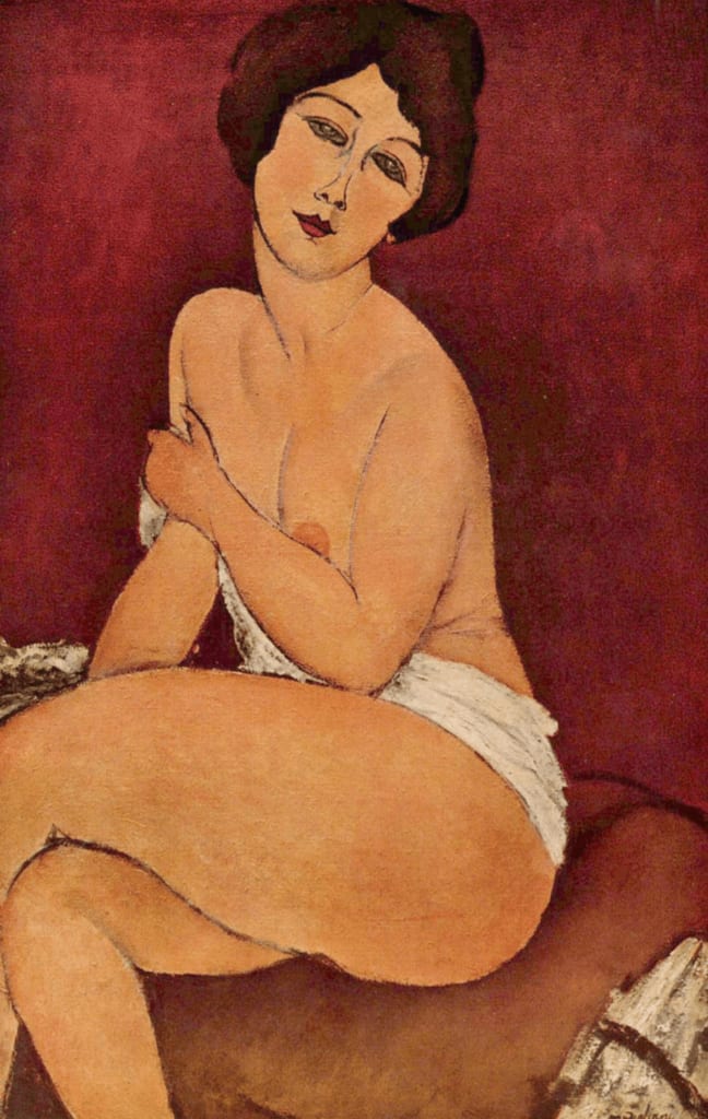 Amedeo Modigliani: Nu sentada em um divã
