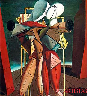 Heitor et Andromaque, peinture de Giorgio de Chirico