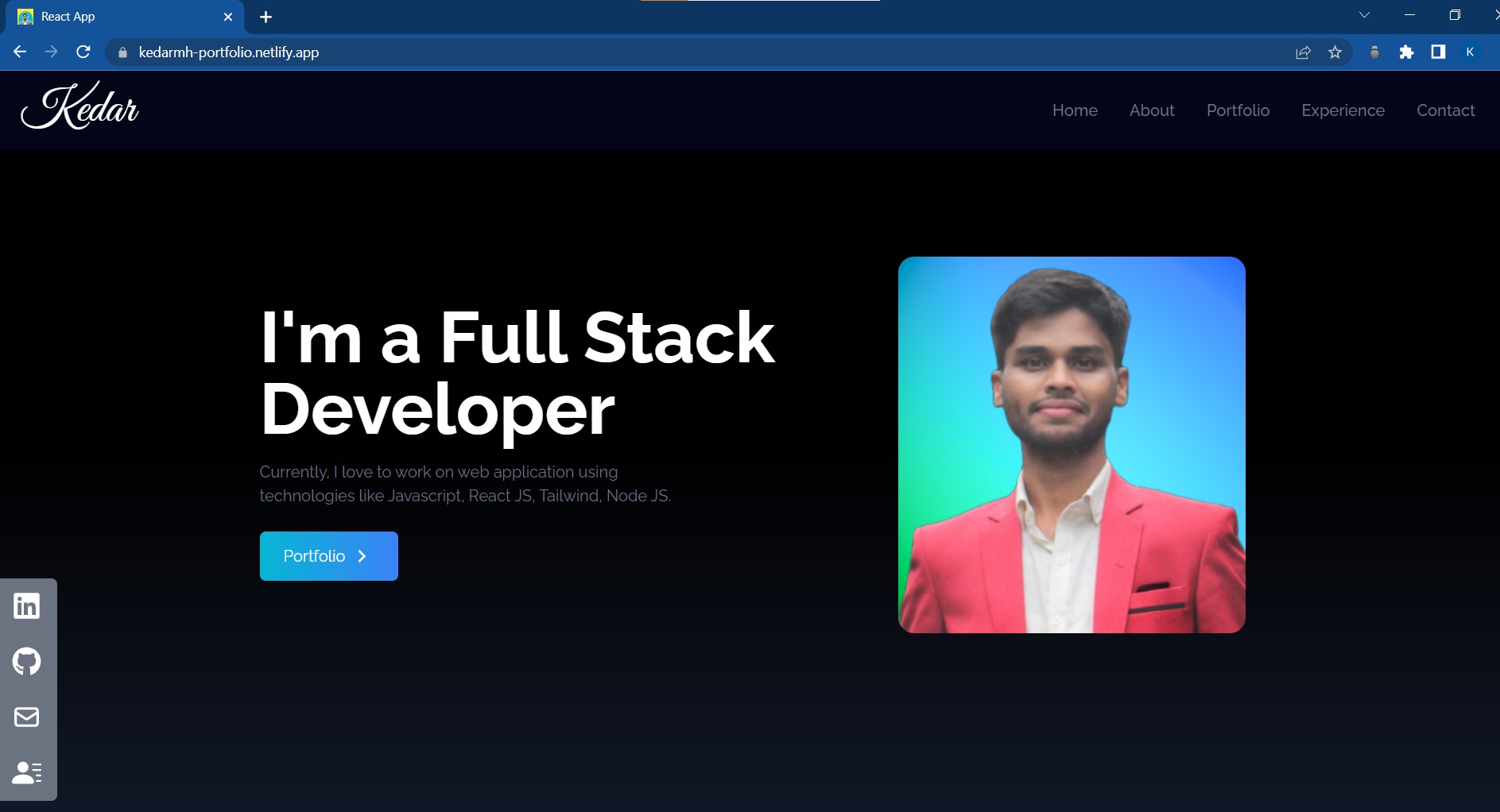 GitHub - KedarMH/one-portfolio: This is my web developer portfolio website