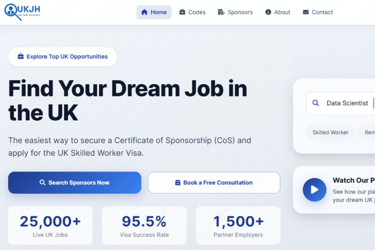 🌍 UK Job Hunters – کسب‌وکار پیشرو در خدمات جستجوی کار بین‌المللی در بریتانیا