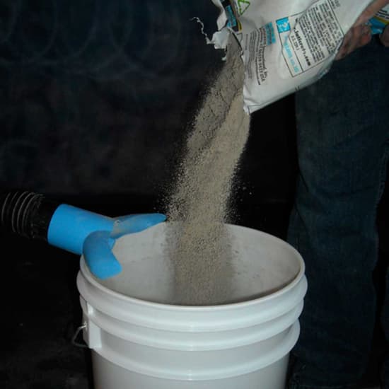 Mixing mortars and grouts in buckets is the worst aspect of tile setting. We all know how bad the dust is to breath. try a whaletale