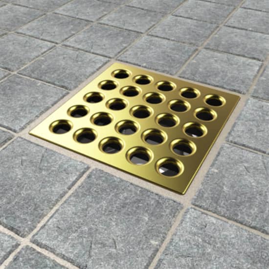 Satin Gold Ebbe PRO shower drain cover