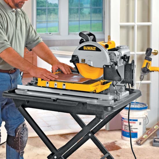 Dewalt D24000 wet cutting indoors