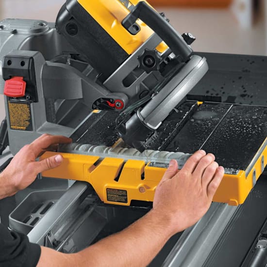 Dewalt D24000 cutting large tile