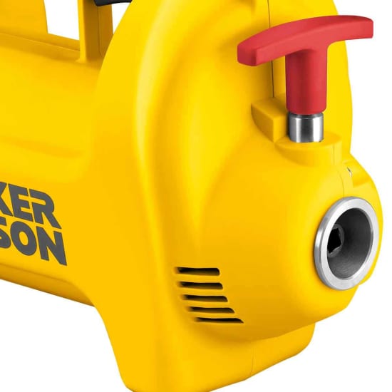 wacker m2500 quick disconnect coupling on motor facilitates shaft exchange. No troublesome threading or stripping. Quick release brush covers simplifies brush