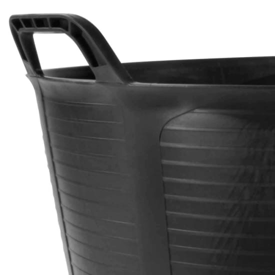 88773 Rubi FLEXTUB black Plastic Tub Reinforced handles, Greater resistance and comfort during transport for easy waste collection