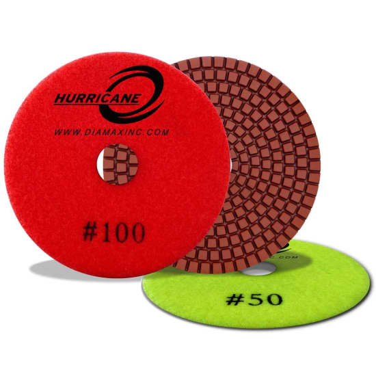 Diamax Hurricane 4 inch Wet Polishing Pads RE Series