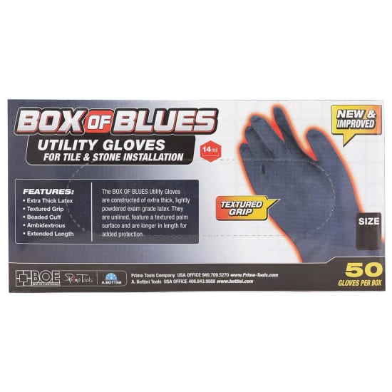 Box of Blues Utility Gloves Latex