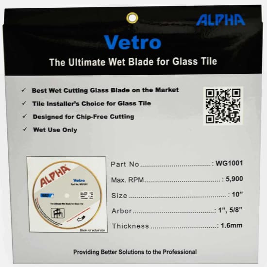 alpha wet glass cutting blade for your portable rail saw