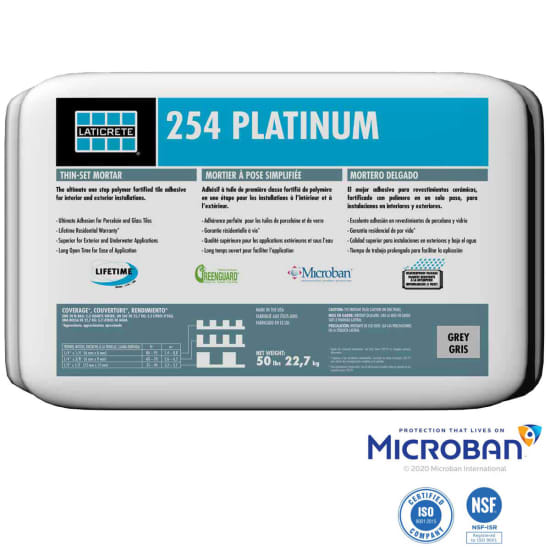Laticrete 254 Platinum mortar with Microban