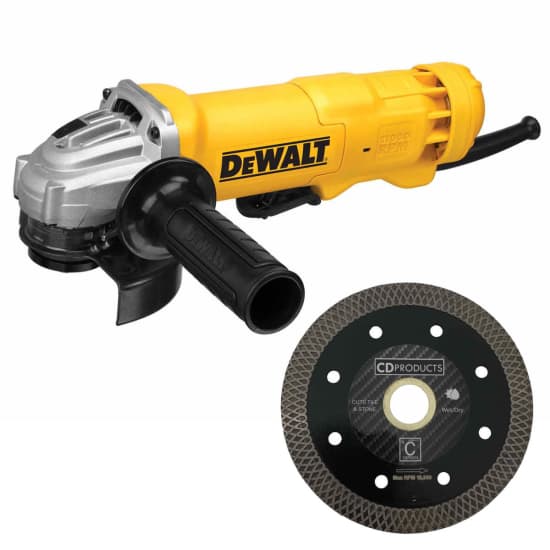 Dewalt 4-1/2" Angle Grinder with 4-1/2" Carbon Fiber Mesh Blade