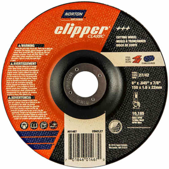 Norton Classic 6 inch abrasive right-angle cut-off wheels