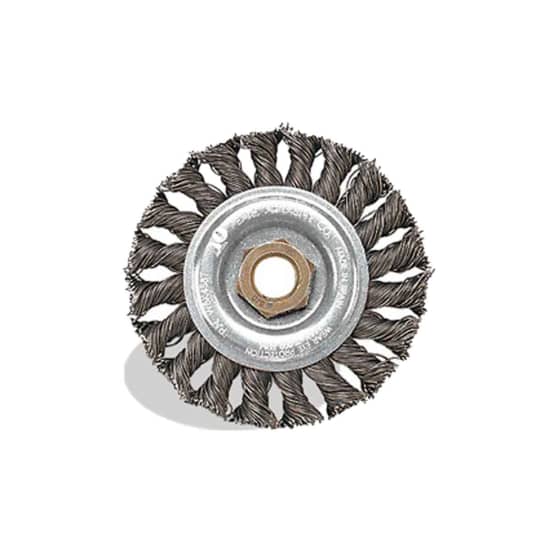 Pearl Abrasive 4 inch Tempered Wire Knot Wheel