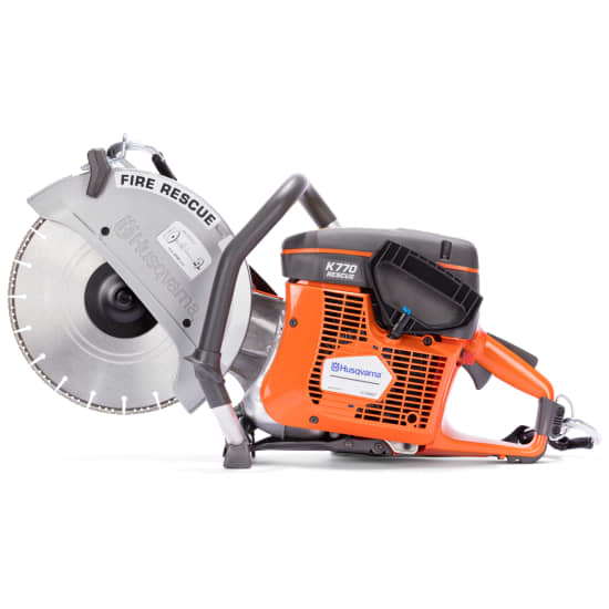 967809101 Husqvarna K770 Rescue 12" Power Cutter Compact and lightest rescue cutter is specially developed for rescue and clearing work